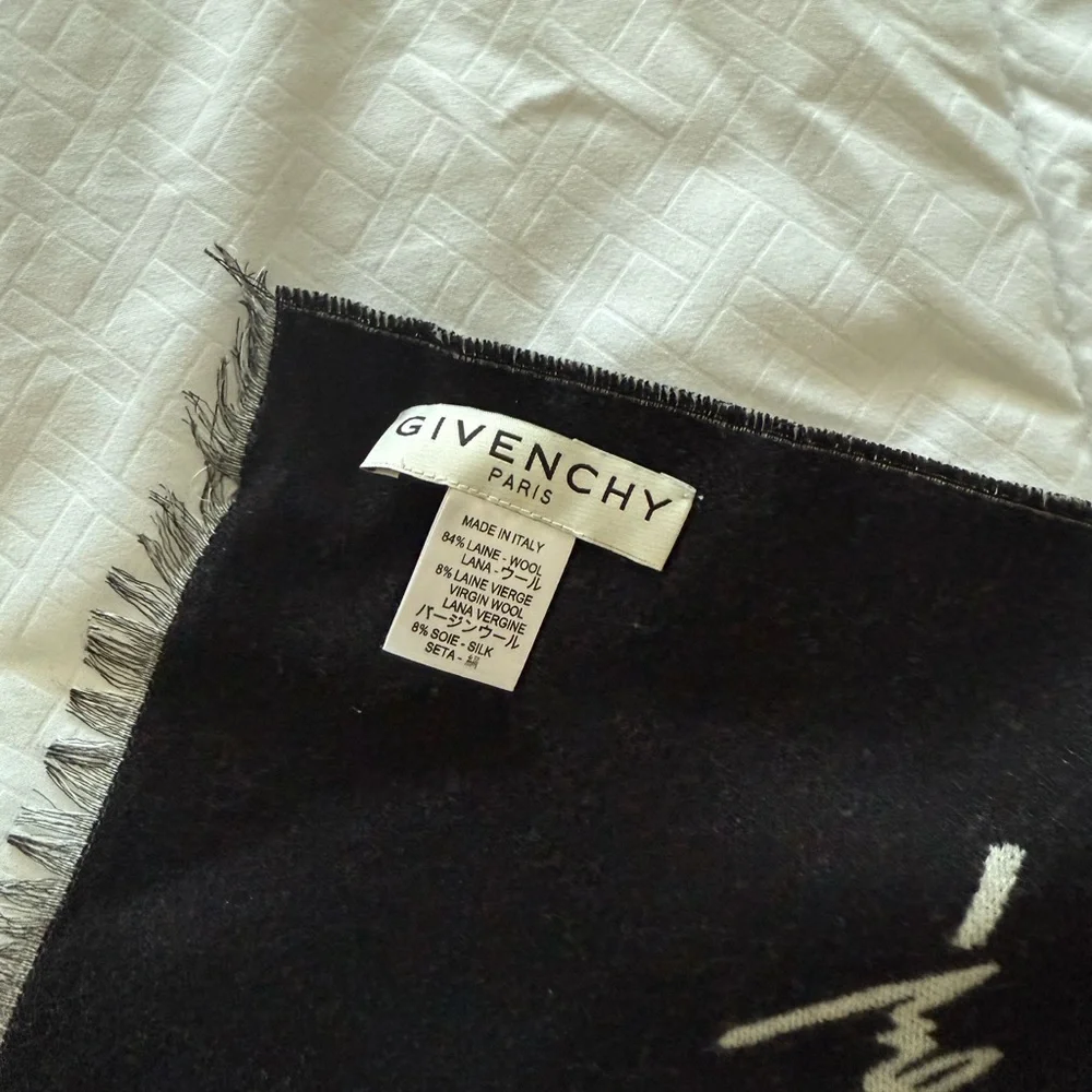 Givenchy Unisex Wool Silk Signature Scarf - Picture 3 of 5